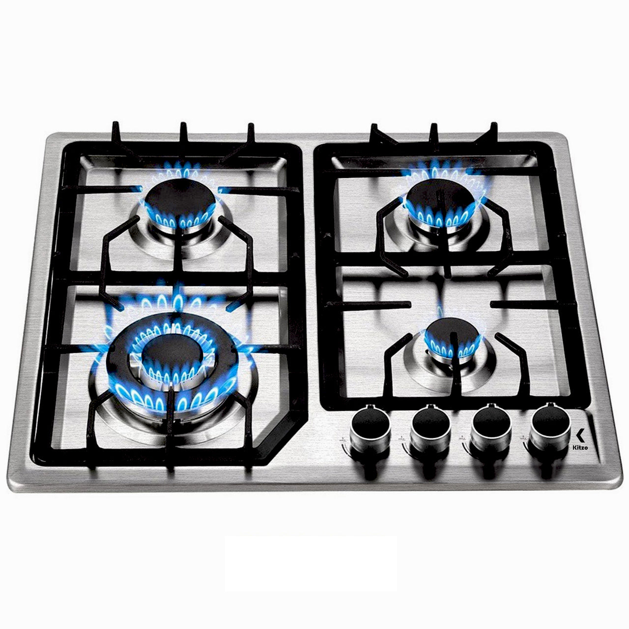 KITZO Parrilla de Gas Empotrable Premium – 4 Quemadores