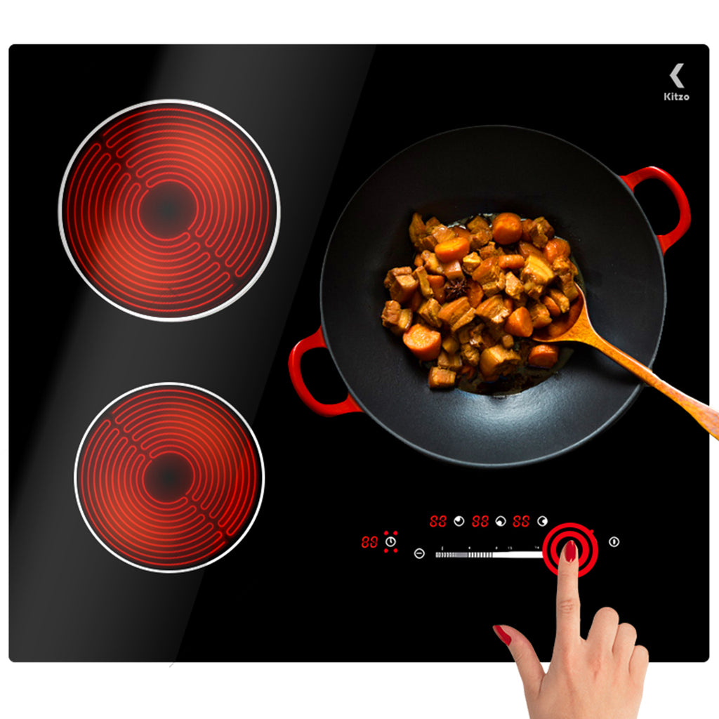 Kitzo - Parrilla de Inducción Eléctrica de 3 Quemadores