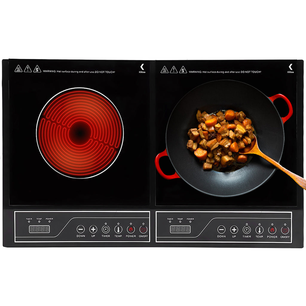 Kitzo - Parrilla de Inducción Eléctrica de 2 Quemadores