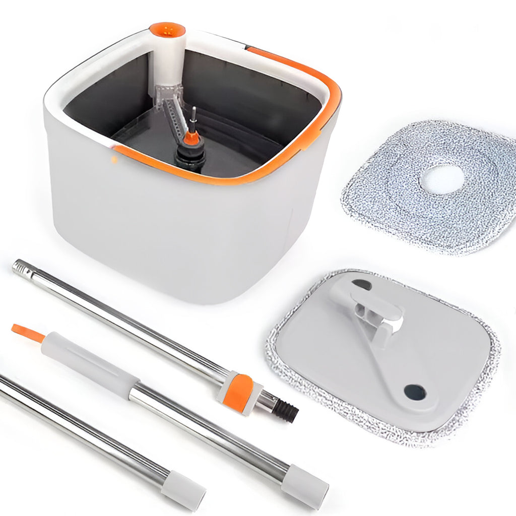Trapeador Mop 360° Fácil Exprimido con Cubeta y Repuesto