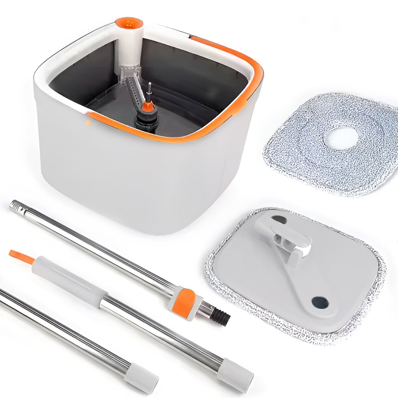 Trapeador Mop 360° Fácil Exprimido con Cubeta y Repuesto