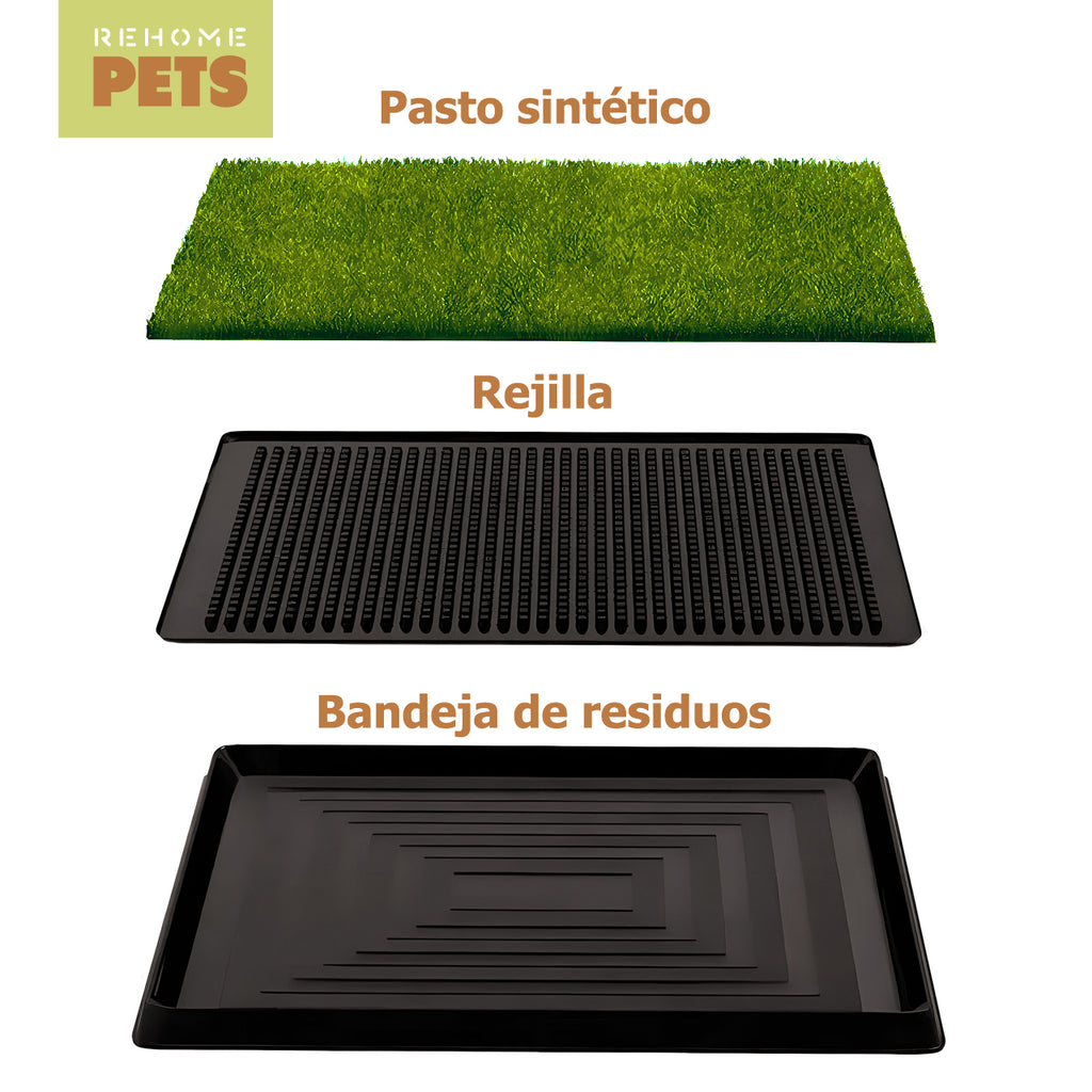 Tapete Entrenador De Perros Pasto Sintético Antifuga 50x76cm Verde