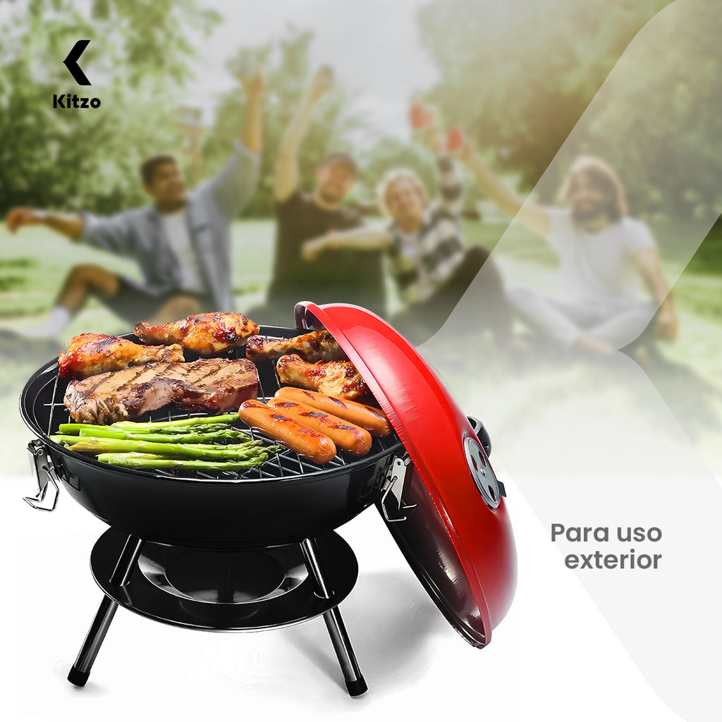 Kitzo - Mini Asador Portátil 36cm con Tapa