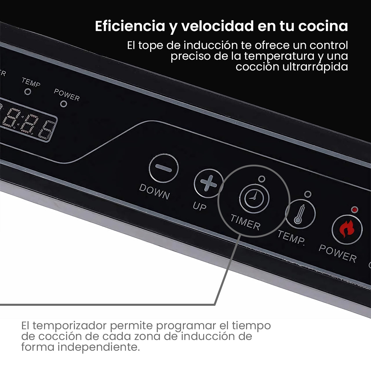 Kitzo - Parrilla de Inducción Eléctrica de 2 Quemadores