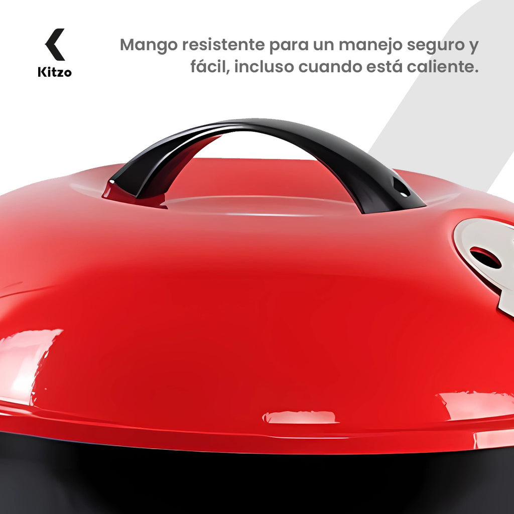 Kitzo - Mini Asador Portátil 36cm con Tapa