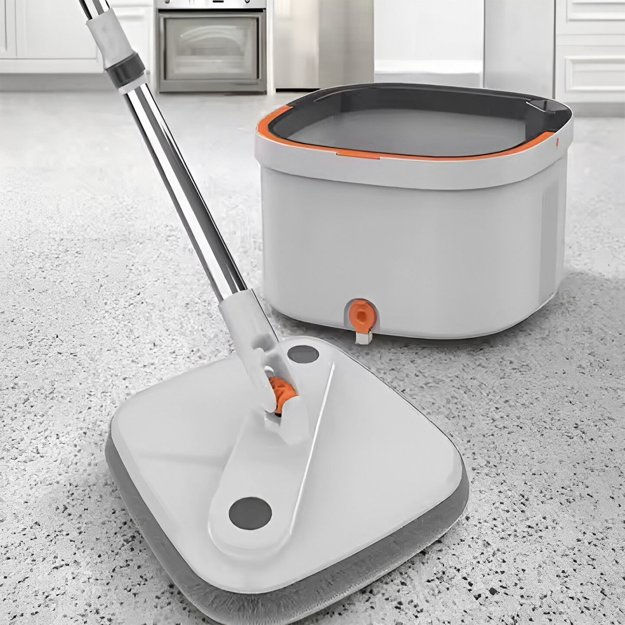 Trapeador Mop 360° Fácil Exprimido con Cubeta y Repuesto