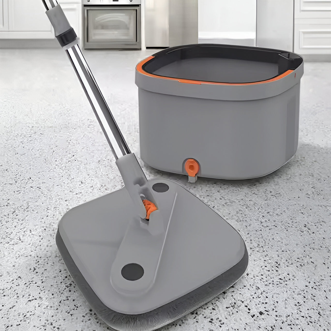 Trapeador Mop 360° Fácil Exprimido con Cubeta y Repuesto