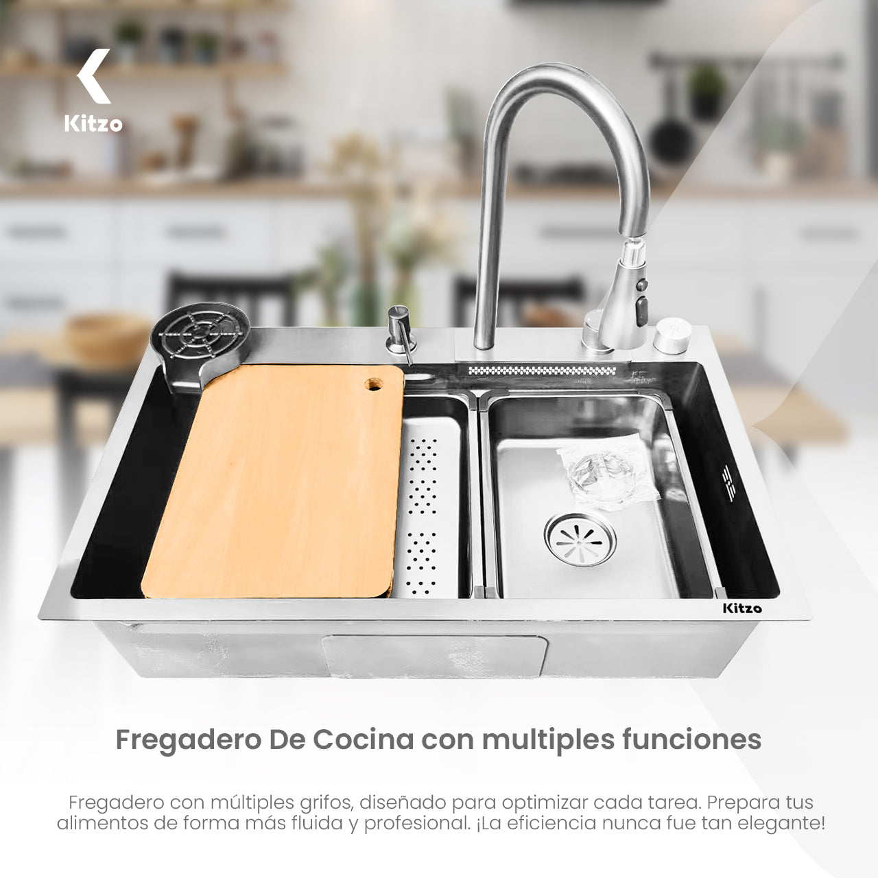 Fregadero De Cocina   Fregadero de Cascada   Fregadero Doméstico para Cocina, Bar, Comedor, Exterior