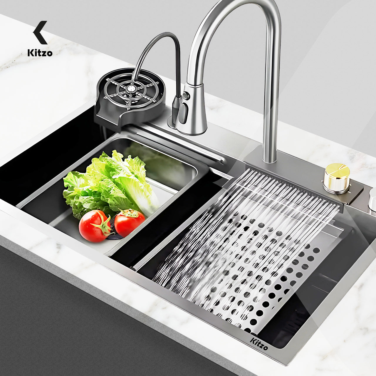 Fregadero De Cocina   Fregadero de Cascada   Fregadero Doméstico para Cocina, Bar, Comedor, Exterior