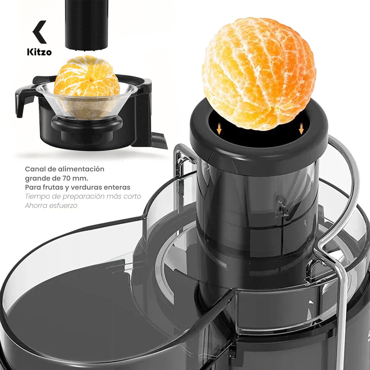 Extractor De Jugos Frutas Verduras Exprimidor Eléctrico