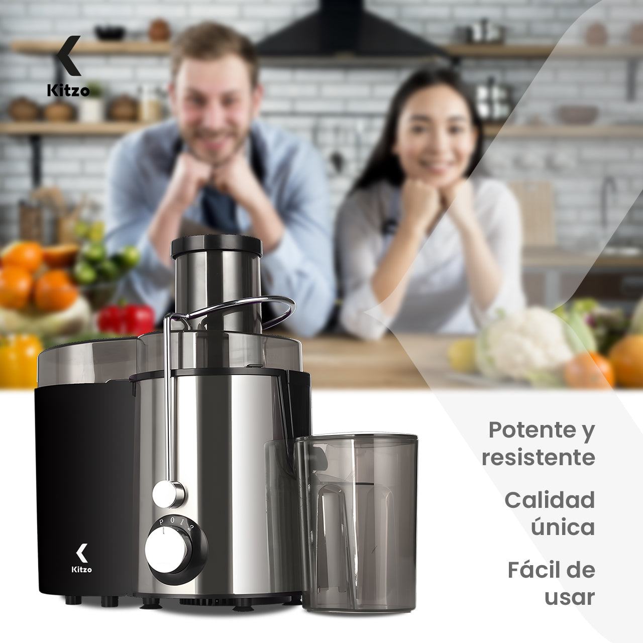 Extractor De Jugos Frutas Verduras Exprimidor Eléctrico