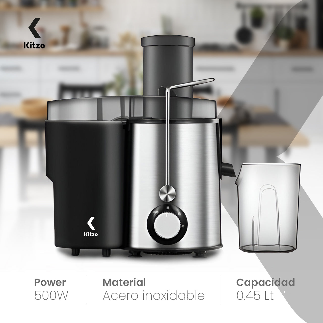 Extractor De Jugos Frutas Verduras Exprimidor Eléctrico