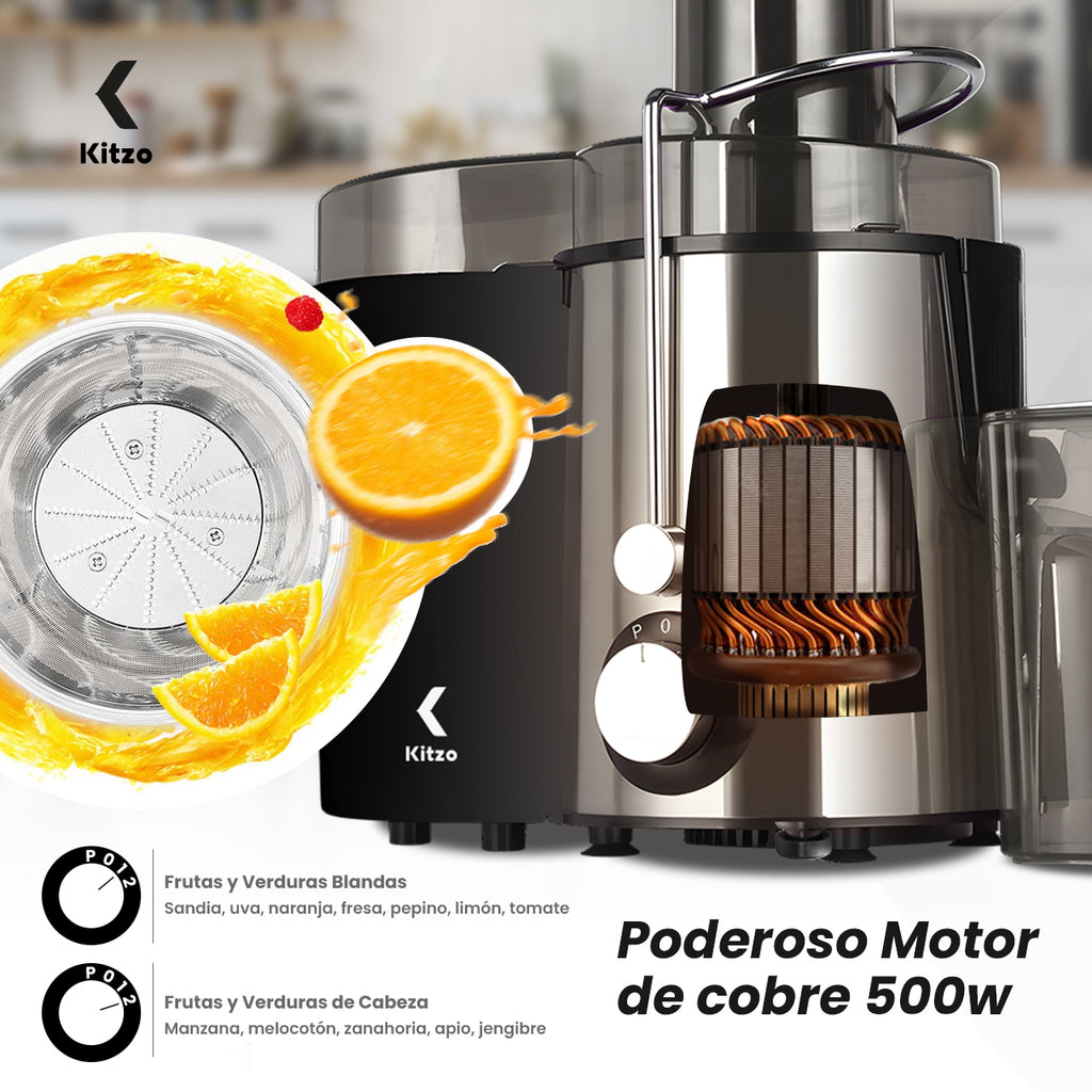 Extractor De Jugos Frutas Verduras Exprimidor Eléctrico