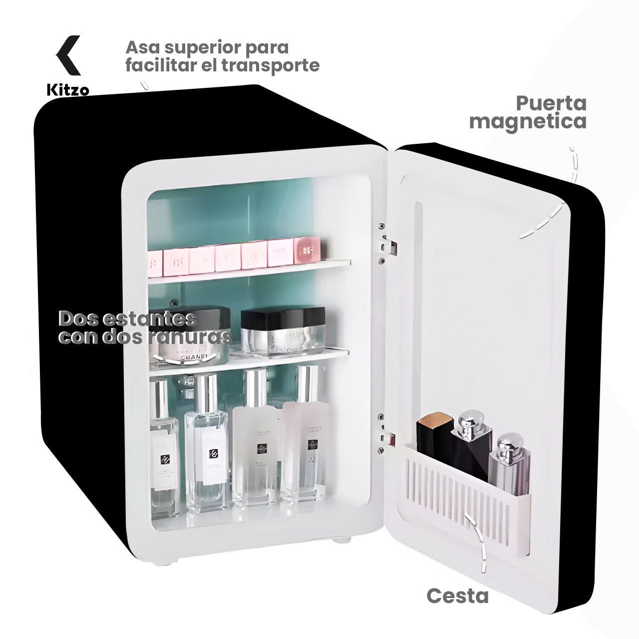 Mini Frigobar KITZO – Diseño Elegante y Portátil