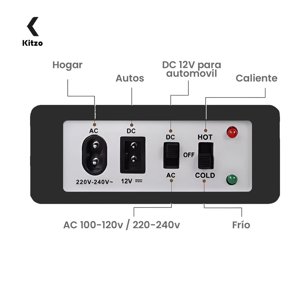 Mini Frigobar KITZO – Diseño Elegante y Portátil