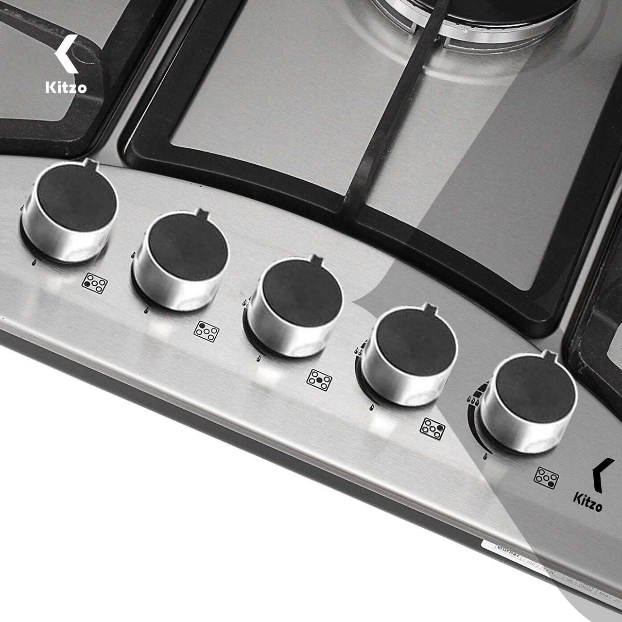KITZO Parrilla de Gas Empotrable Premium - 5 Quemadores