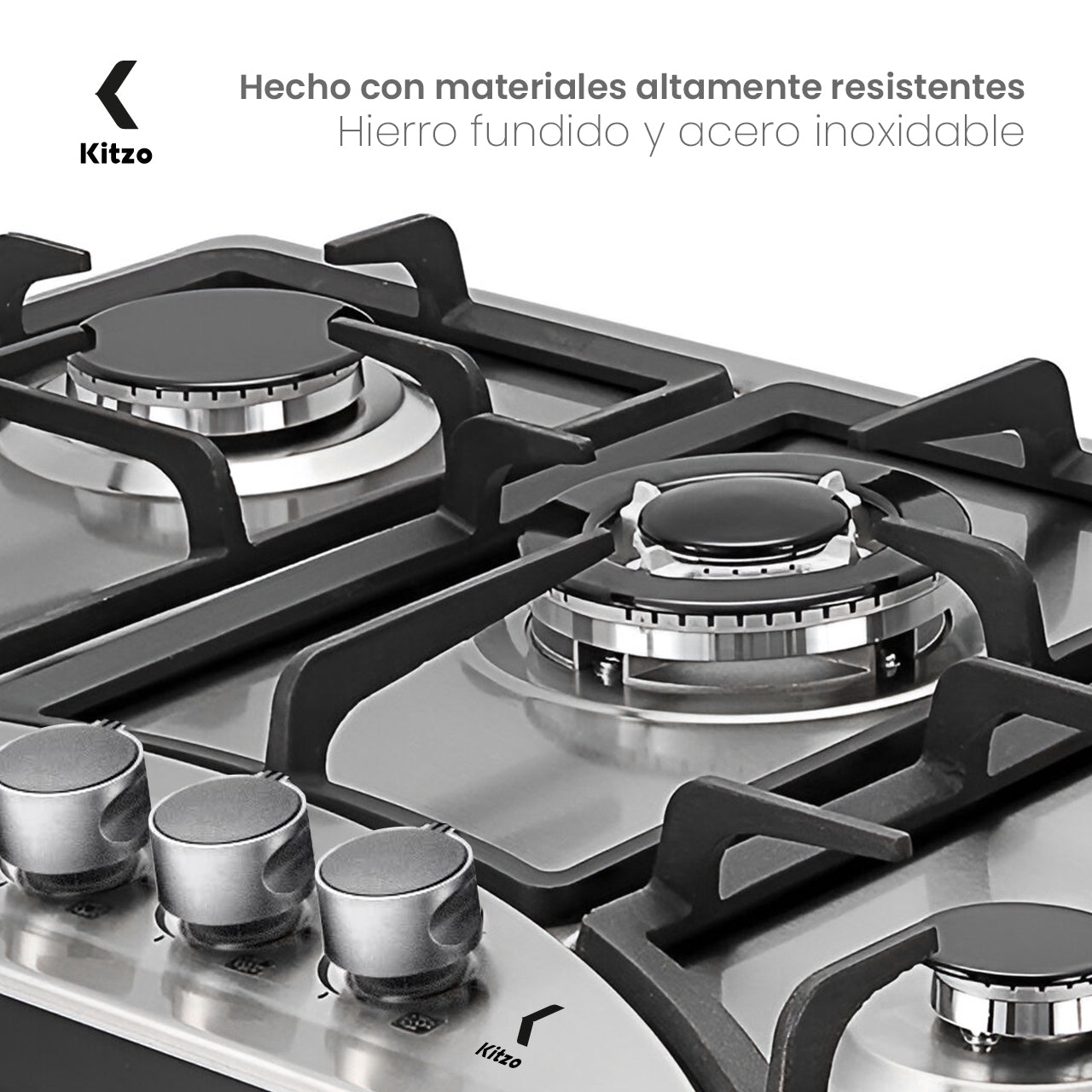 KITZO Parrilla de Gas Empotrable Premium - 5 Quemadores