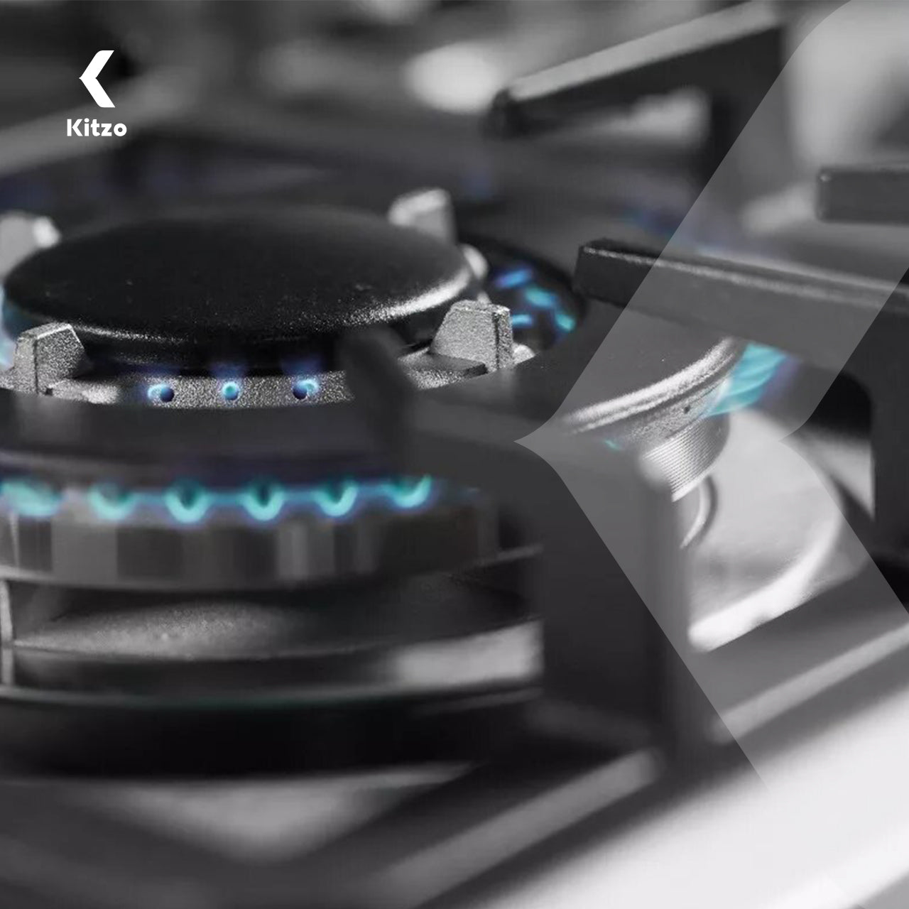 KITZO Parrilla de Gas Empotrable Premium - 5 Quemadores