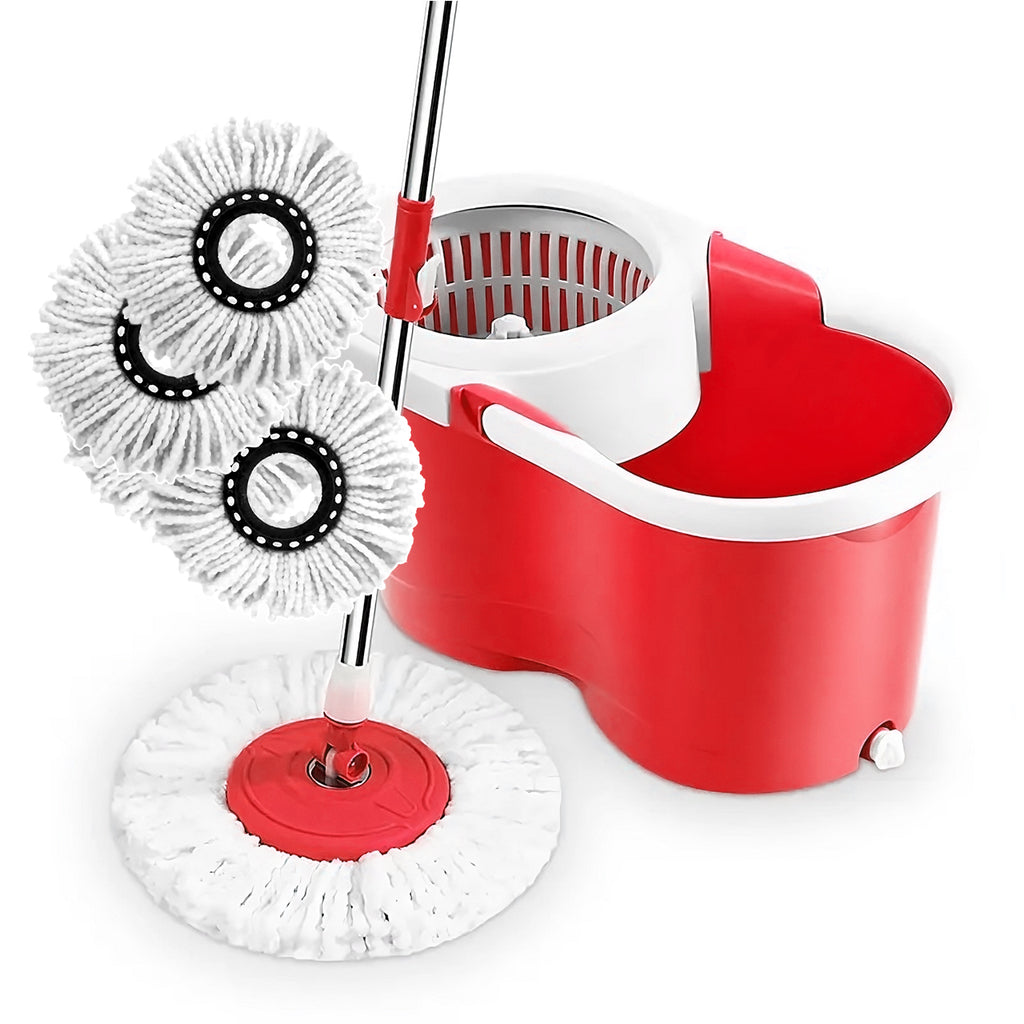 Mop Giratorio Mágico Con Cubeta Y Trapeador Con 3 Repuestos